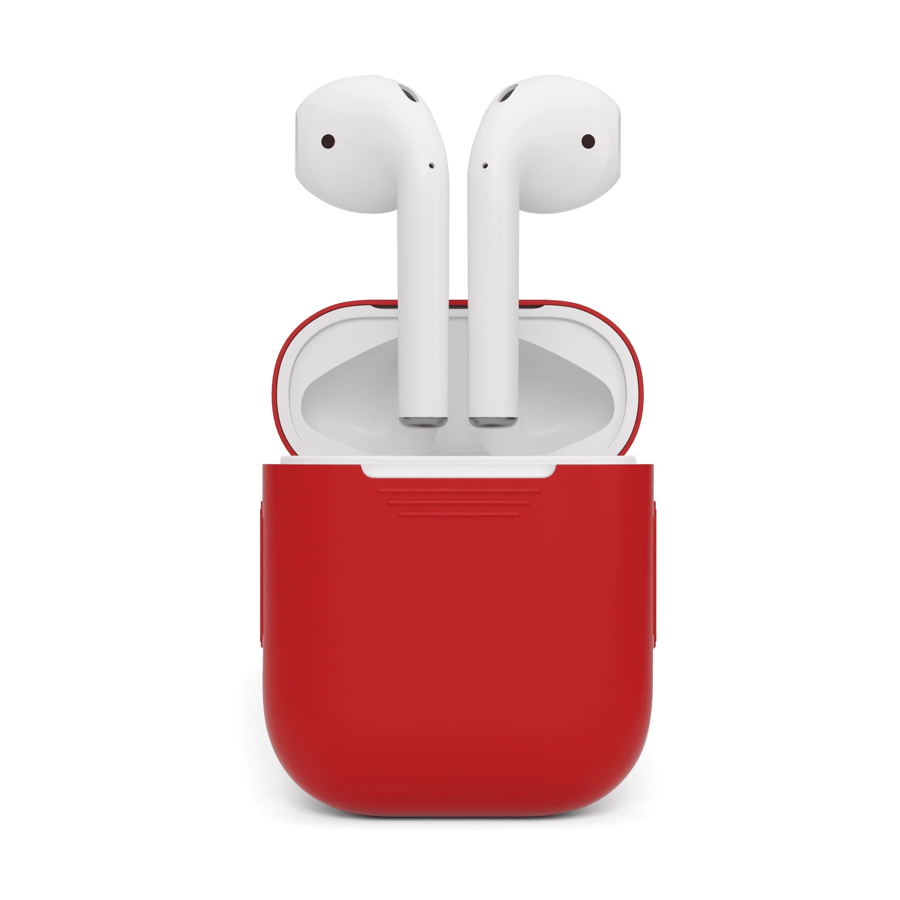 Husa de protectie NOA pentru AirPods (gen.1-2), Silicon, Rosu - Image 5