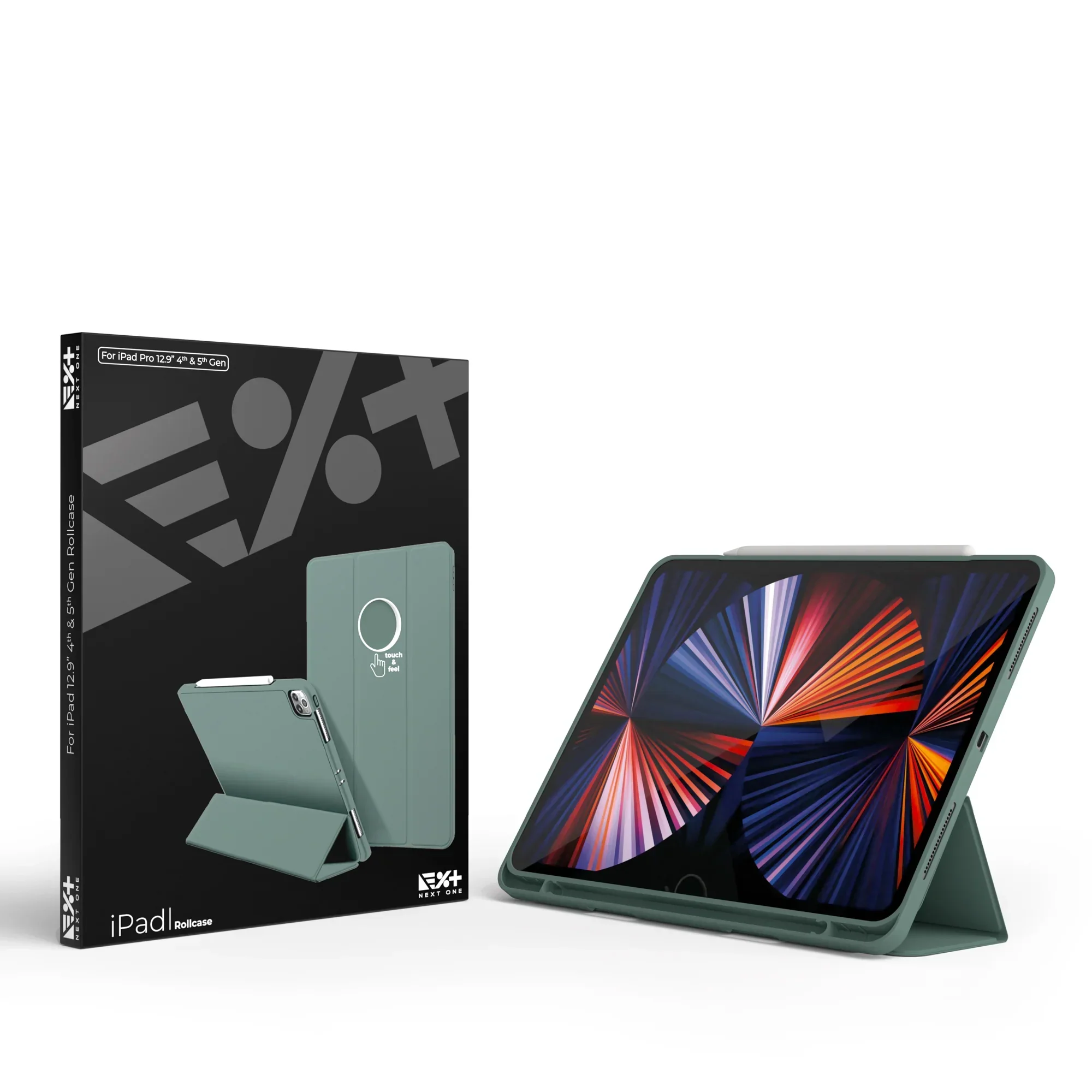 Husa de protectie NOA Rollcase pentru iPad 12.9-inch, Verde - Image 10
