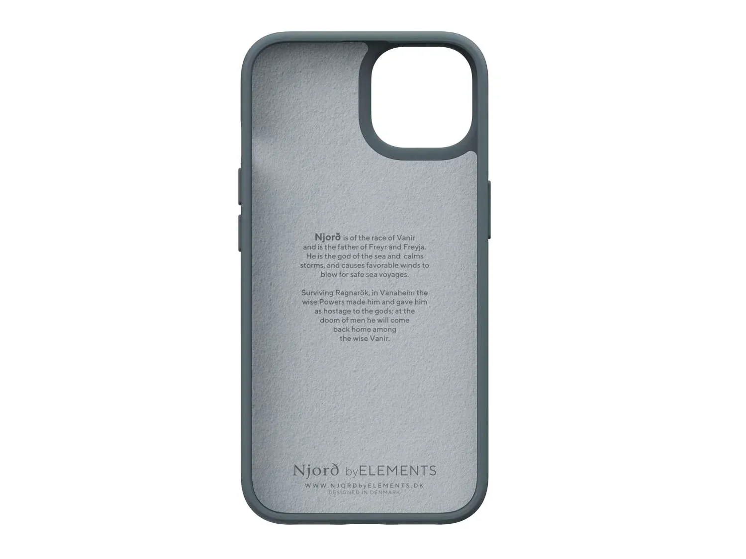 Husa de protectie Njord Fabric Tonal pentru iPhone 14, Dark Grey - Image 3