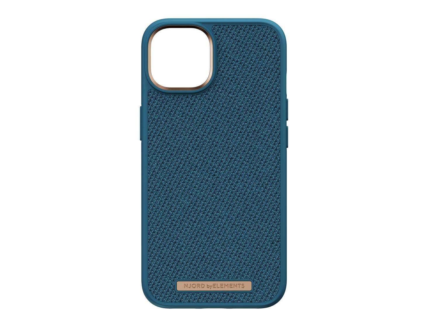Husa de protectie Njord Fabric Tonal pentru iPhone 14, Deep Sea