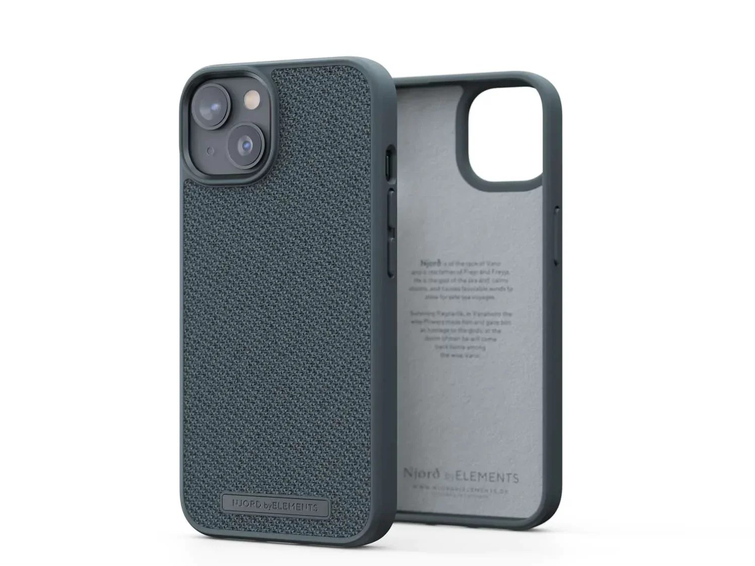 Husa de protectie Njord Fabric Tonal pentru iPhone 14 Plus, Dark Grey - Image 2