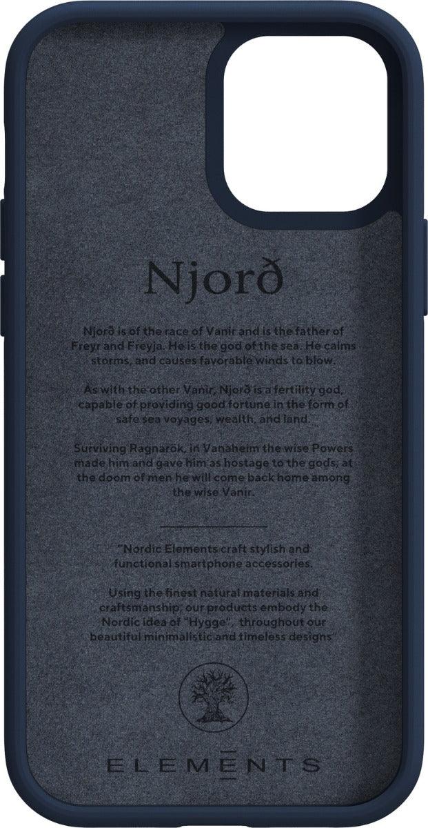 Husa de protectie Njord pentru iPhone 12 / iPhone 12 Pro, Piele, Albastru - Image 3