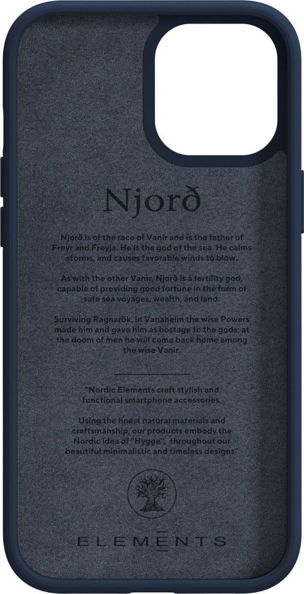 Husa de protectie Njord pentru iPhone 12 Pro Max, Piele, Albastru - Image 3