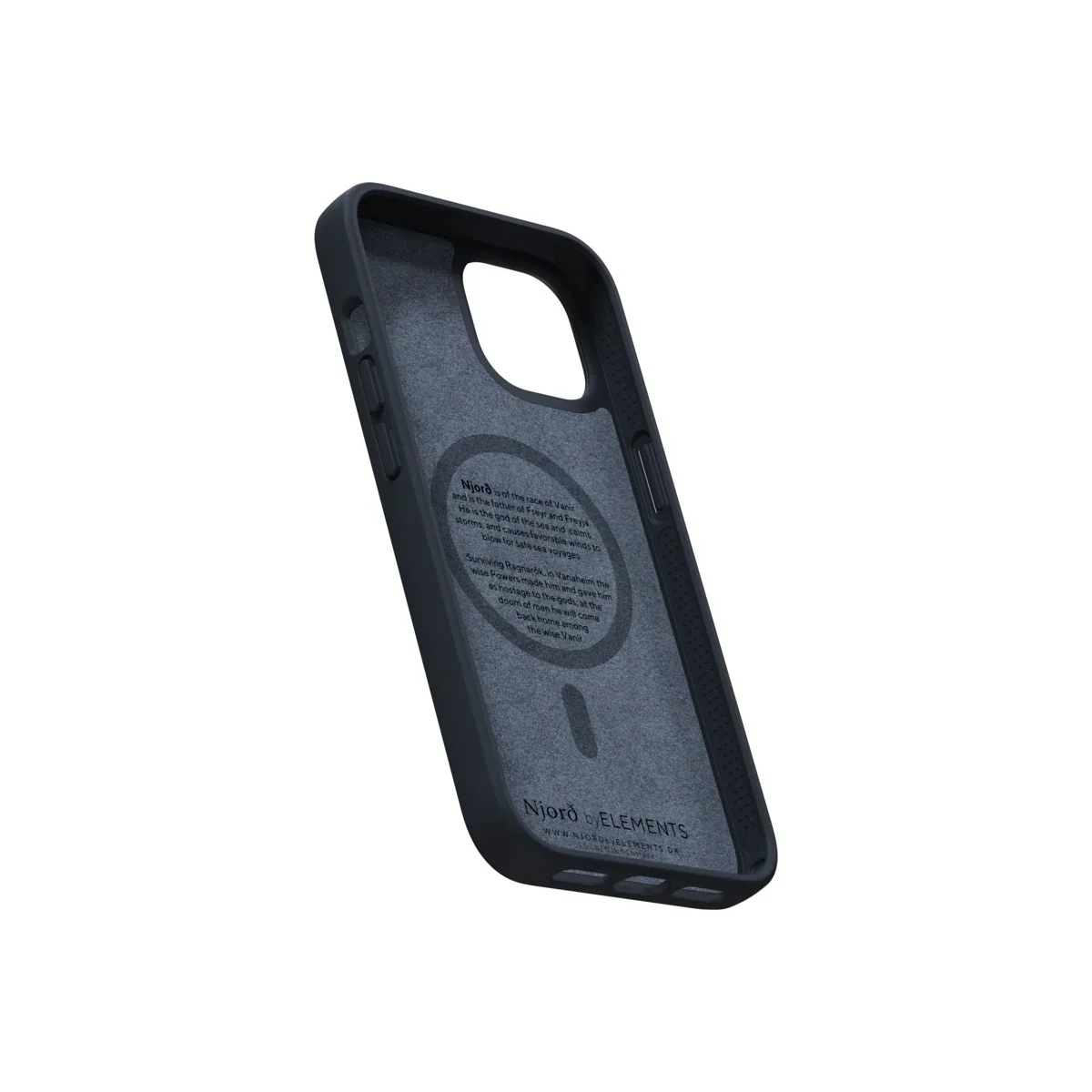 Husa de protectie Njord Salmon cu MagSafe pentru iPhone 14, Piele, Negru - Image 7