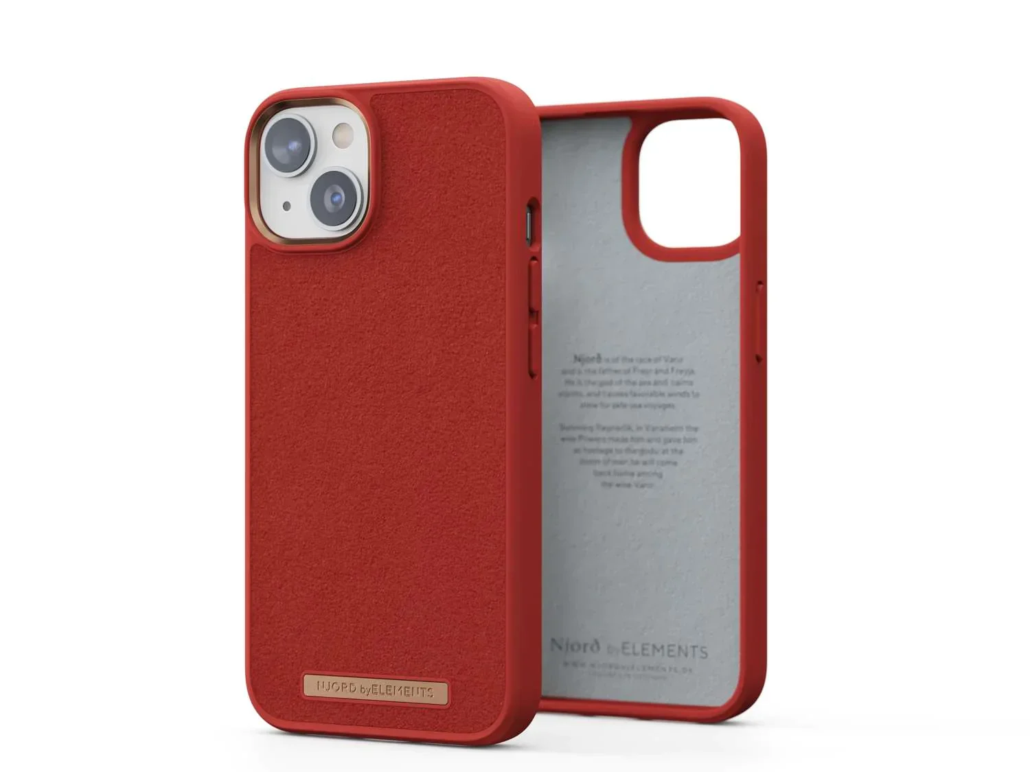 Husa de protectie Njord Suede Comfort+ pentru iPhone 14, Burnt Orange - Image 2