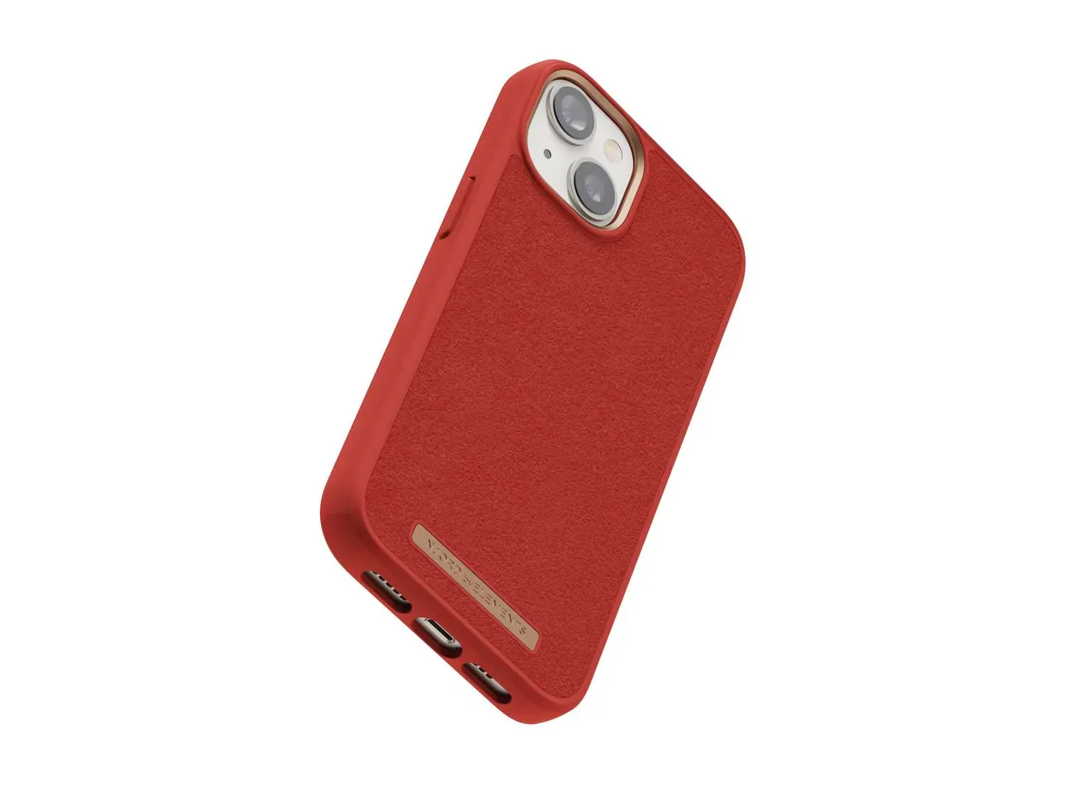 Husa de protectie Njord Suede Comfort+ pentru iPhone 14, Burnt Orange - Image 4