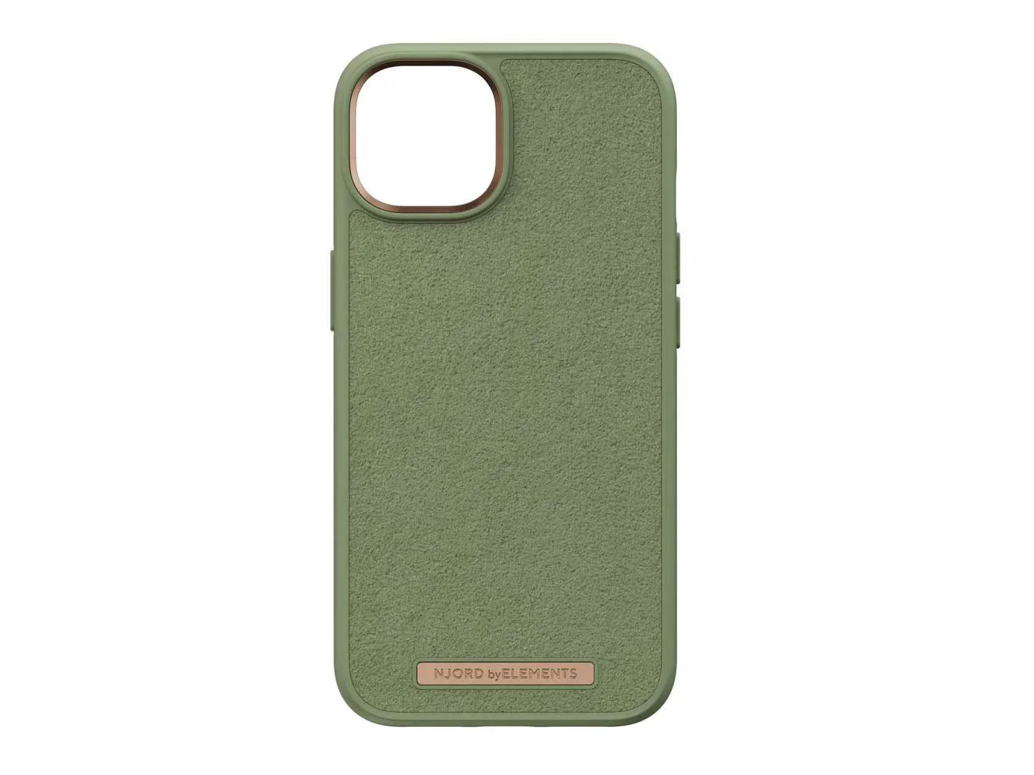 Husa de protectie Njord Suede Comfort+ pentru iPhone 14 Plus, Olive