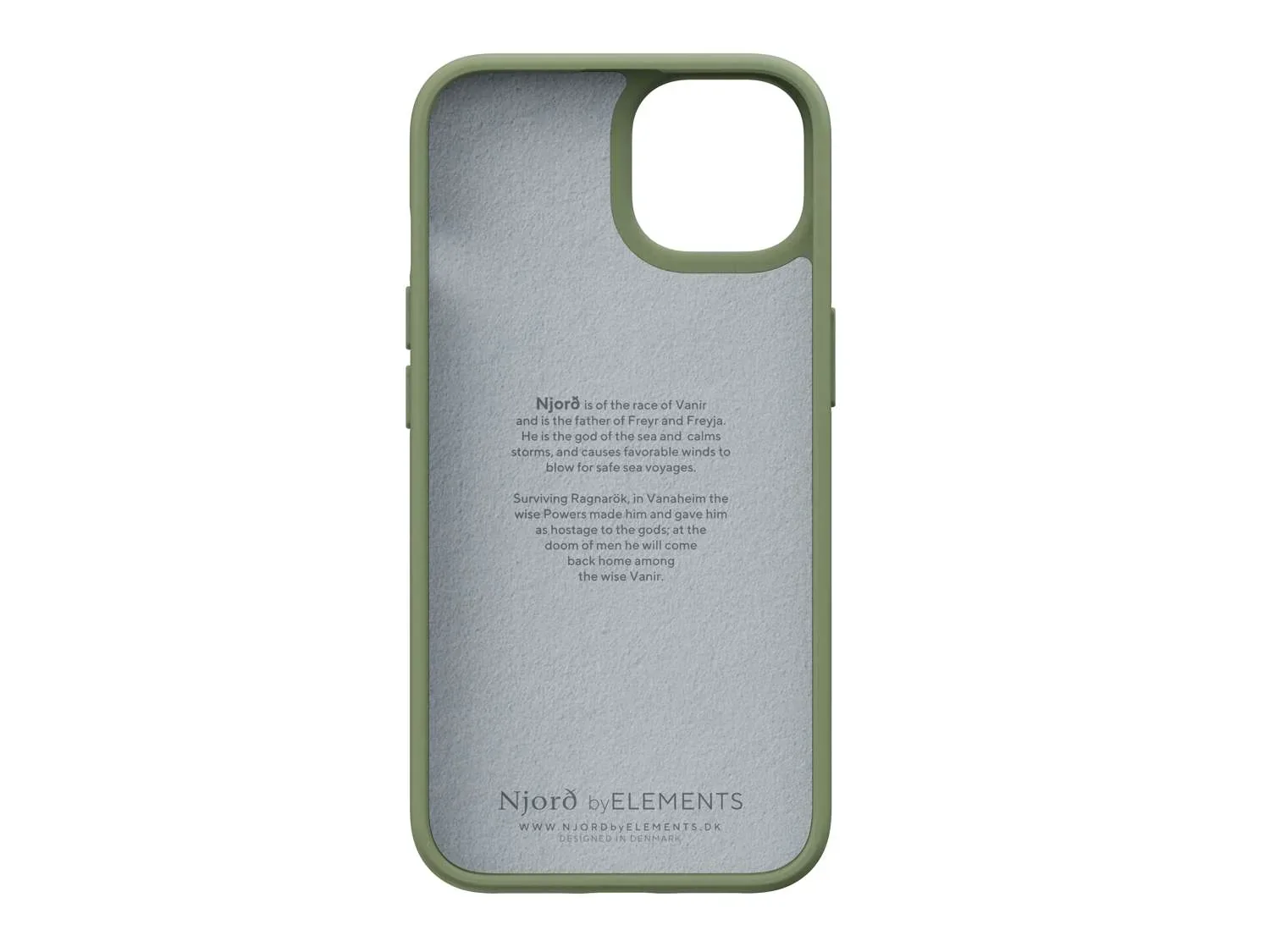 Husa de protectie Njord Suede Comfort+ pentru iPhone 14 Plus, Olive - Image 3