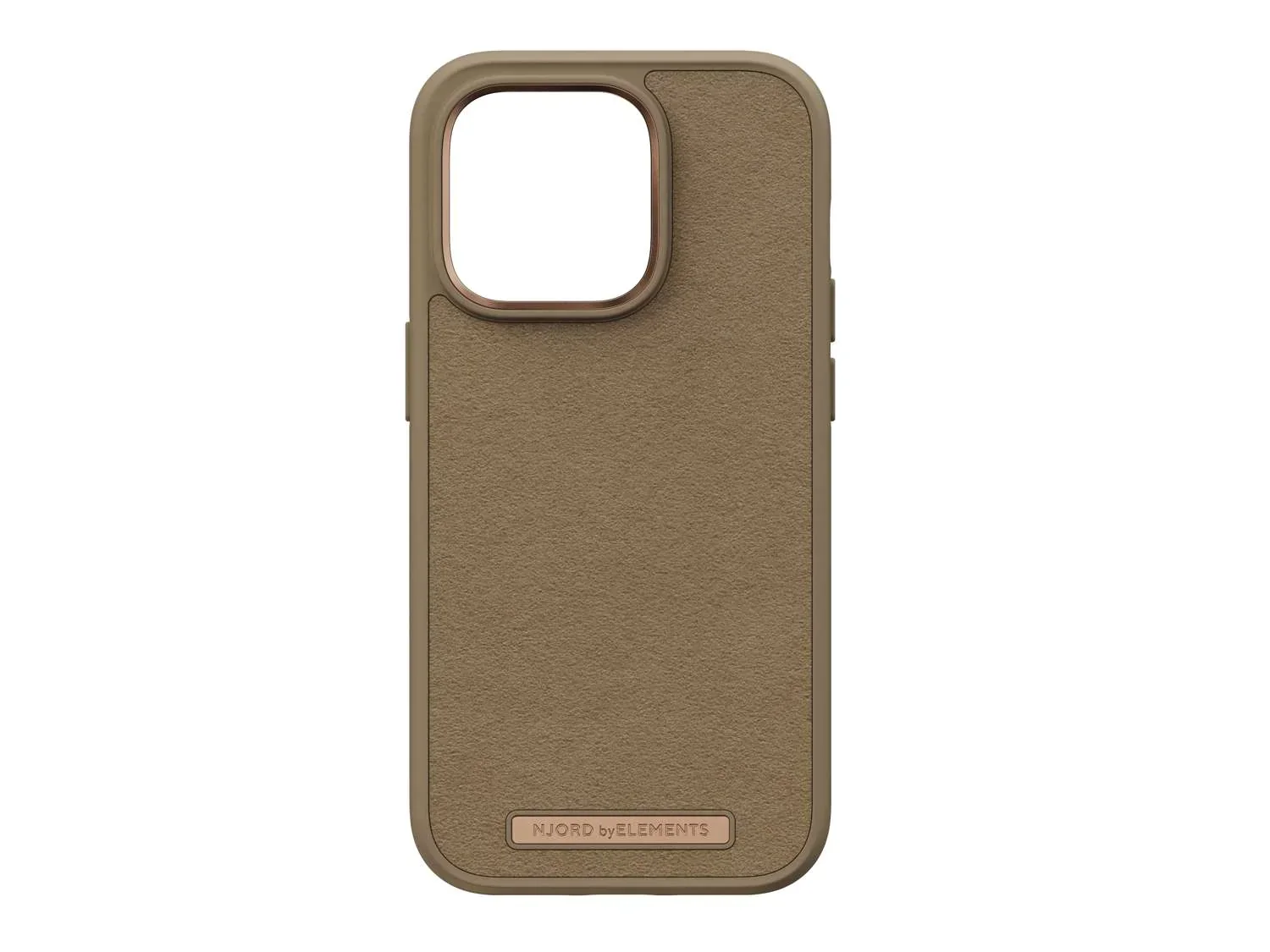 Husa de protectie Njord Suede Comfort+ pentru iPhone 14 Pro Max, Camel