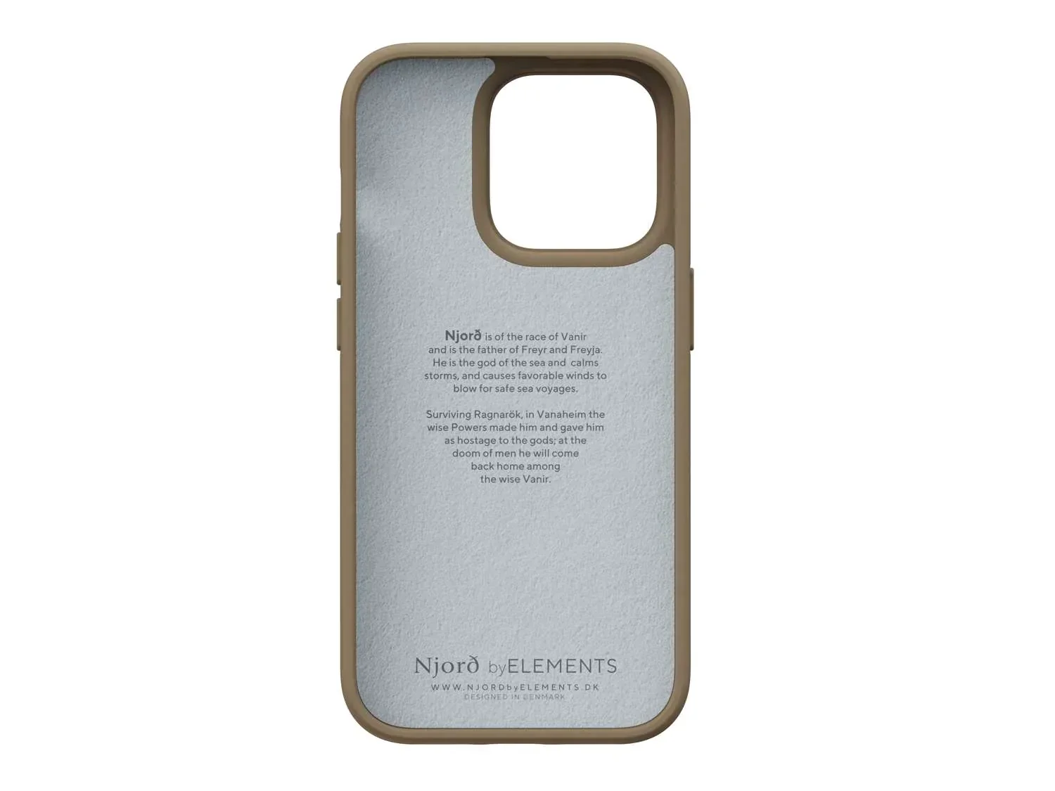 Husa de protectie Njord Suede Comfort+ pentru iPhone 14 Pro Max, Camel - Image 3