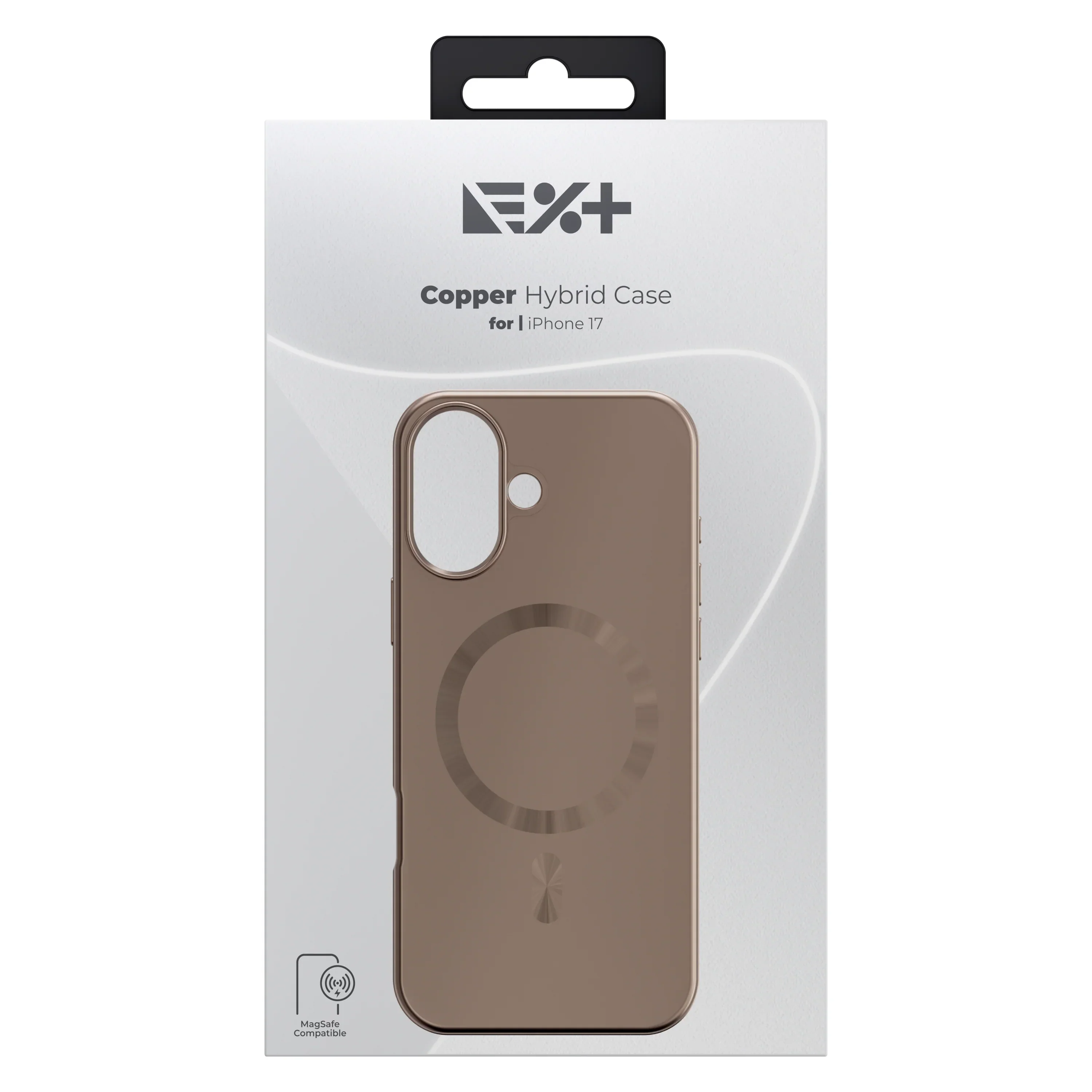 Husa de protectie NOA Hibrid pentru iPhone 17, MagSafe, Roz Cupru - Image 2