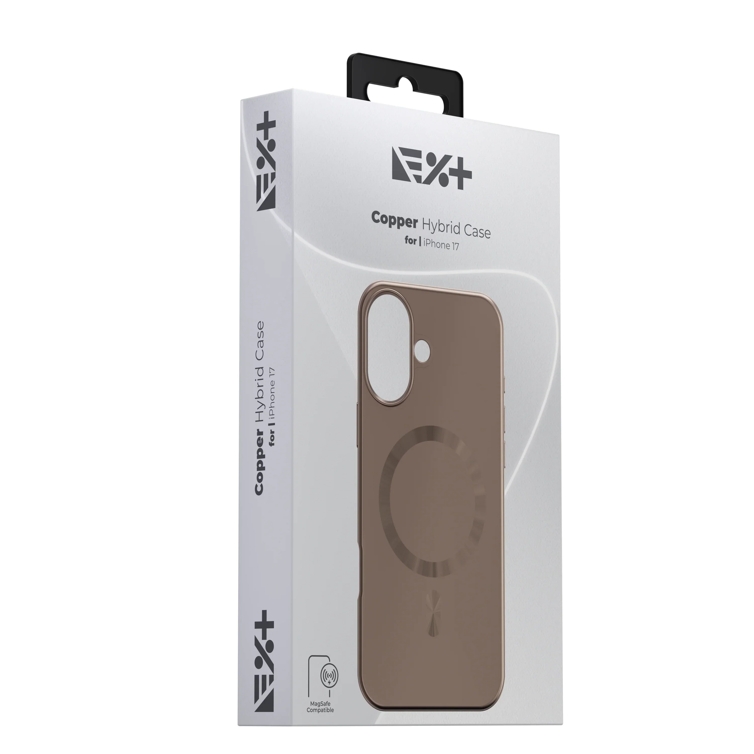 Husa de protectie NOA Hibrid pentru iPhone 17, MagSafe, Roz Cupru - Image 3