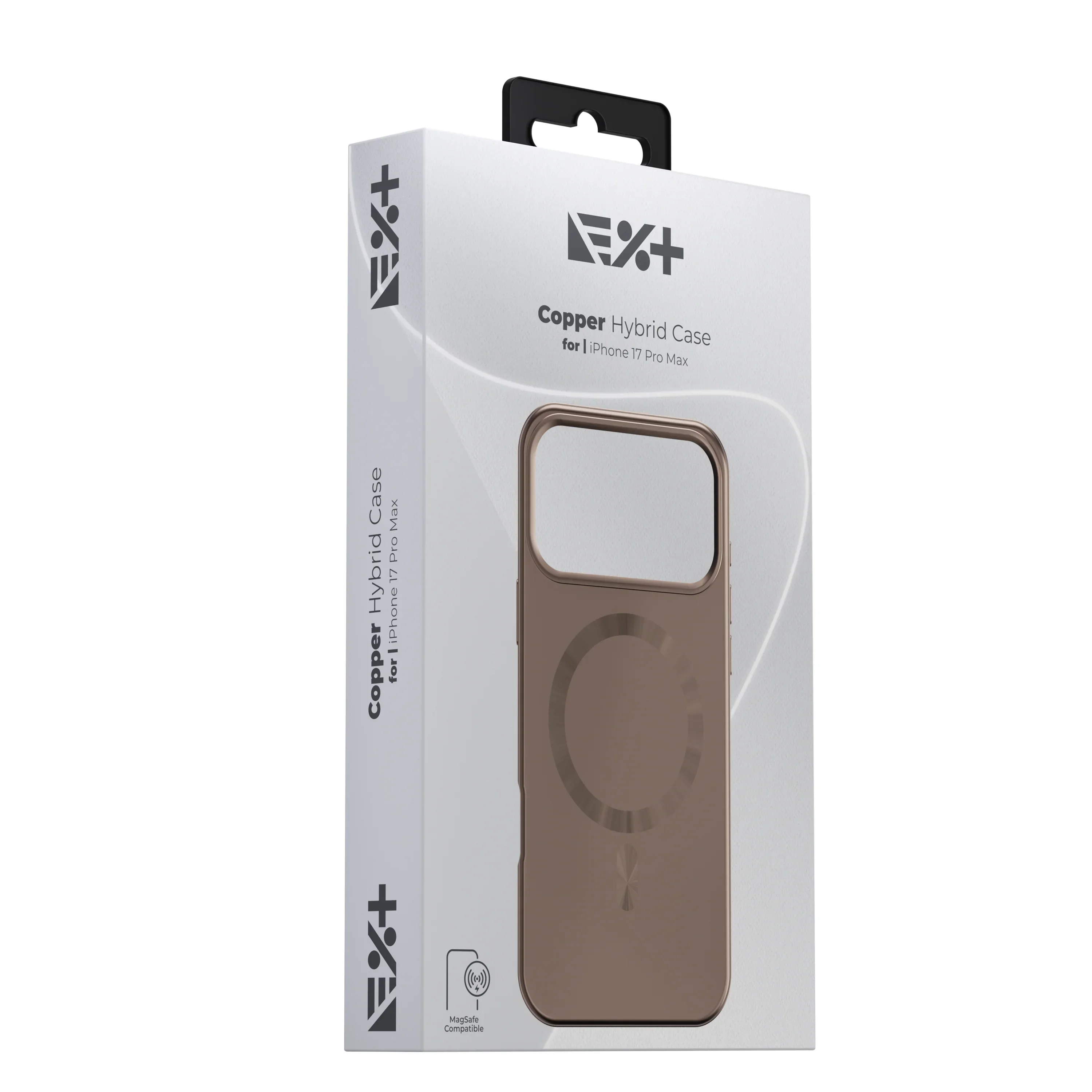 Husa de protectie NOA Hibrid pentru iPhone 17 Pro Max, MagSafe, Roz Cupru - Image 3