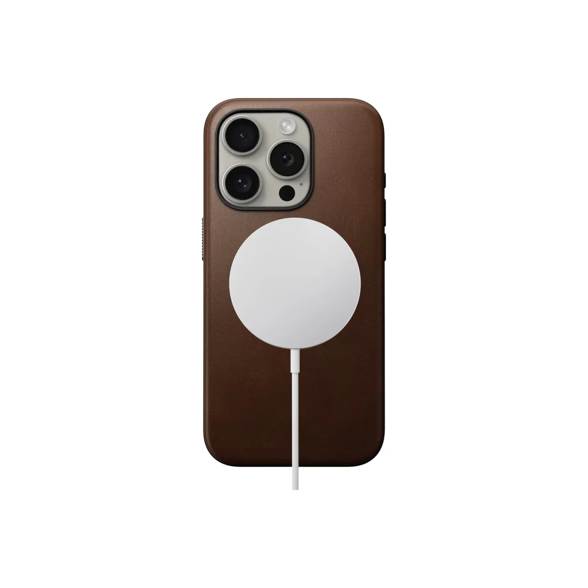 Husa de protectie Nomad Modern pentru iPhone 15 Pro, Piele, Maro - Image 2