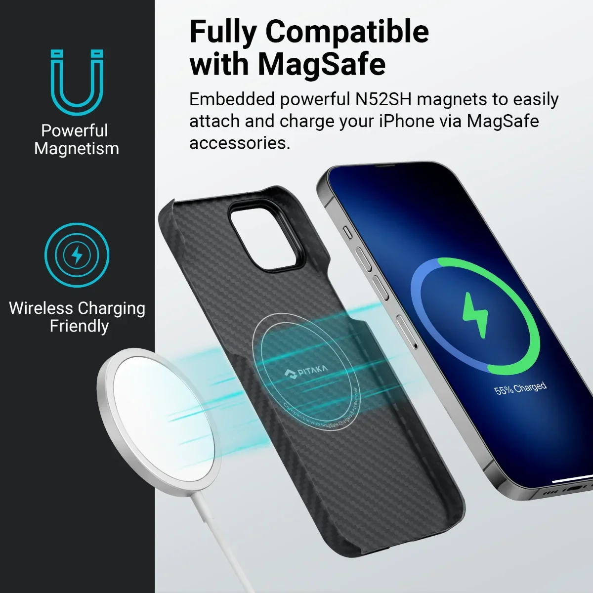 Husa de protectie Pitaka MagEZ 3 cu MagSafe pentru iPhone 14 Plus, Negru - Image 3