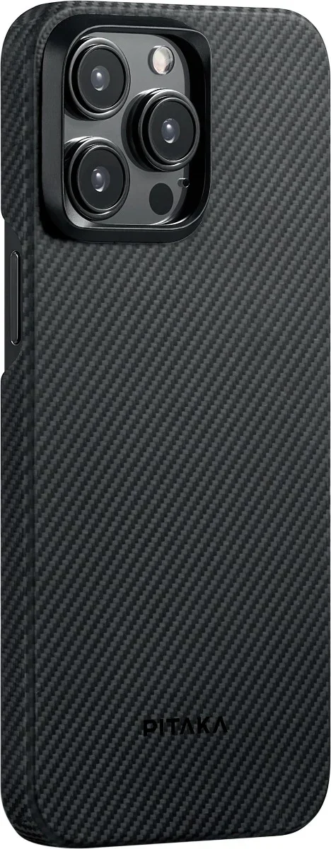 Husa de protectie Pitaka MagEZ 4 600D cu MagSafe pentru iPhone 15 Pro Max, Negru