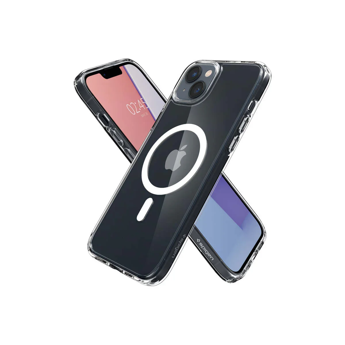 Husa de protectie Spigen Crystal Hybrid pentru iPhone 14, Alb Transparent - Image 6