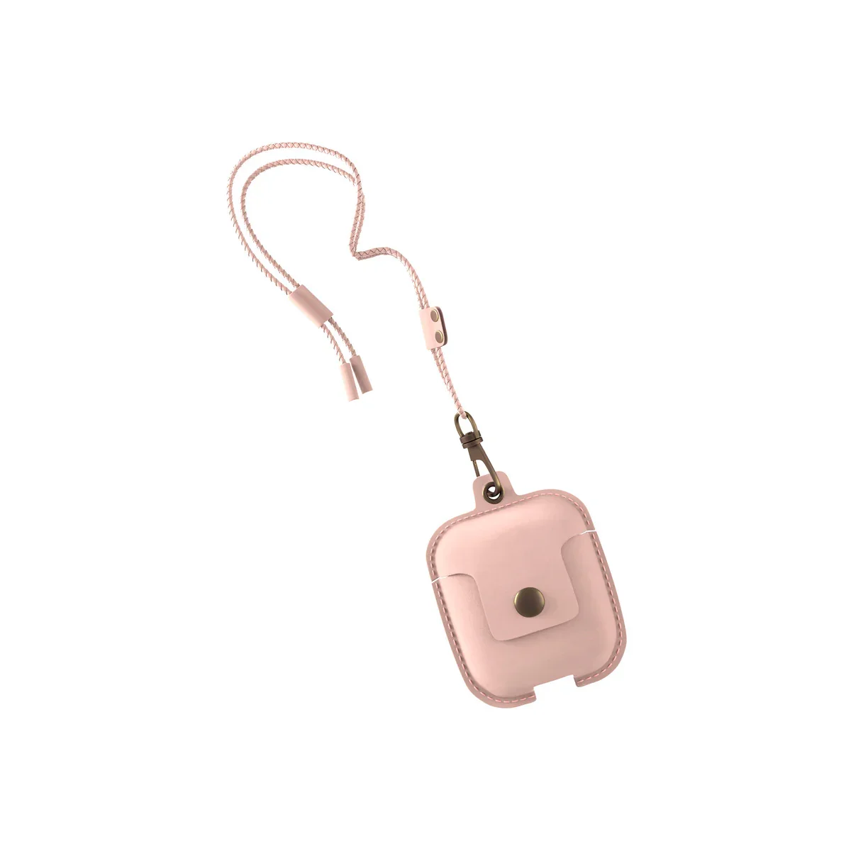 Husa de protectie Woodcessories AirCase pentru AirPods 1 & 2 Piele, Old Rose - Image 2
