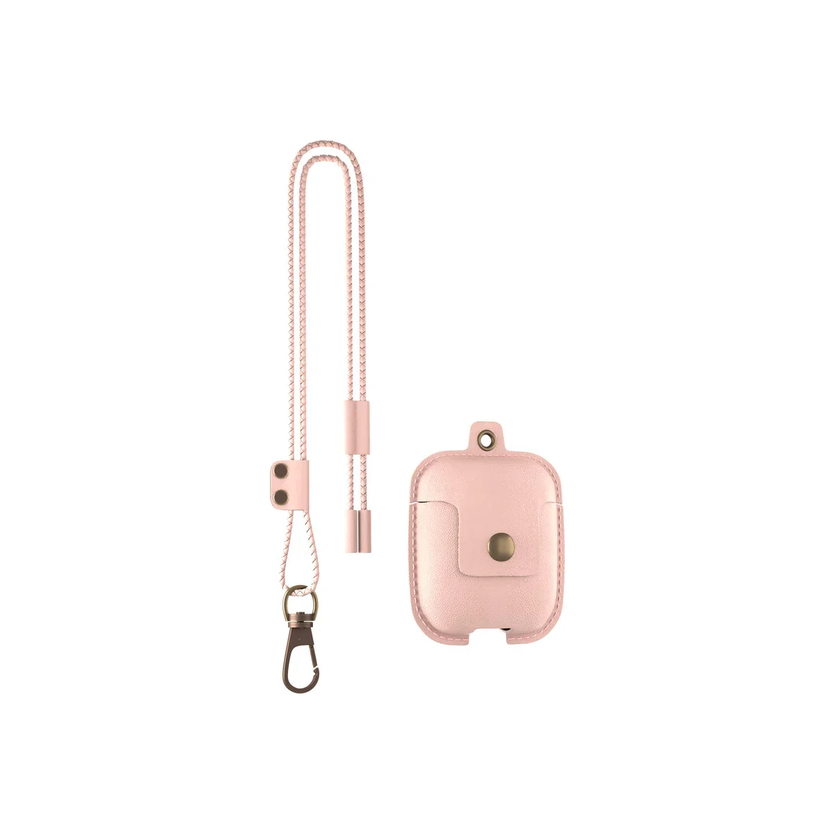 Husa de protectie Woodcessories AirCase pentru AirPods 1 & 2 Piele, Old Rose - Image 3