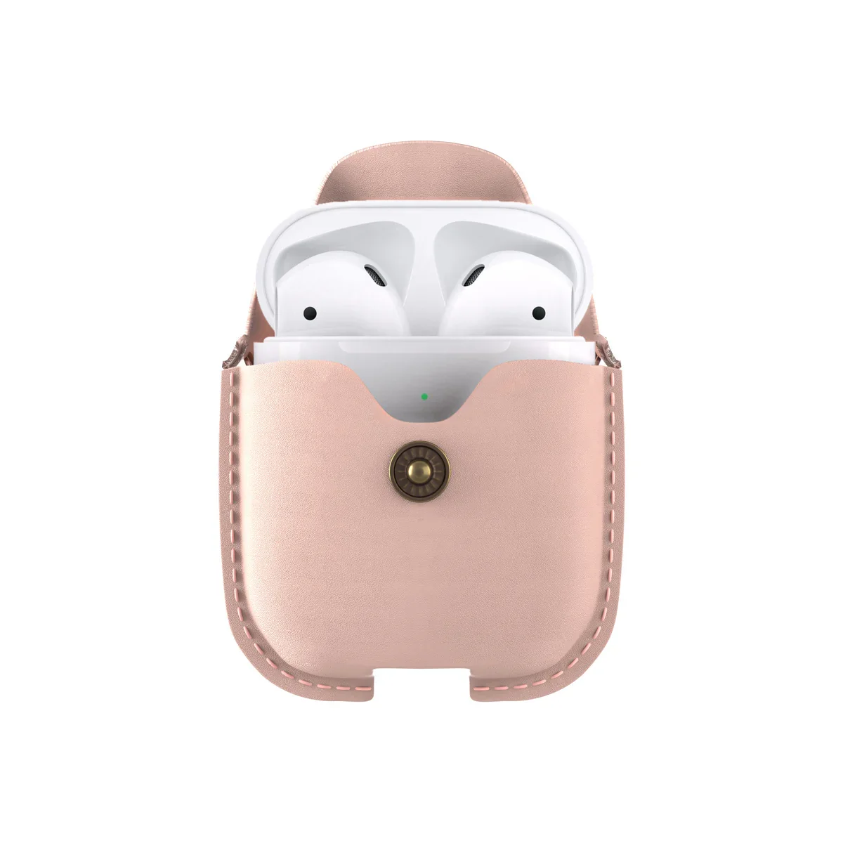 Husa de protectie Woodcessories AirCase pentru AirPods 1 & 2 Piele, Old Rose - Image 4