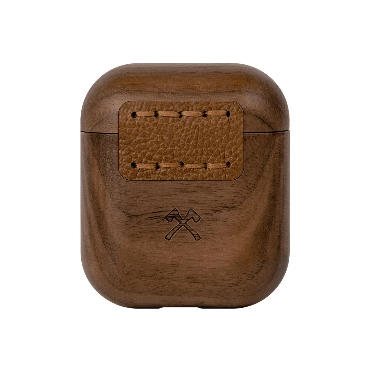 Husa de protectie Woodcessories AirCase Wood pentru AirPods 1 & 2 - Walnut Wood - Image 3