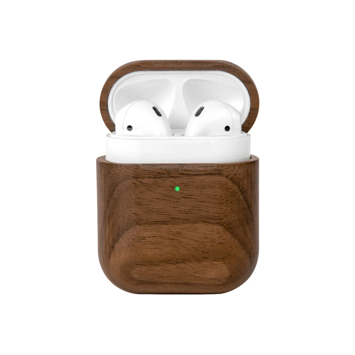 Husa de protectie Woodcessories AirCase Wood pentru AirPods 1 & 2 - Walnut Wood - Image 4
