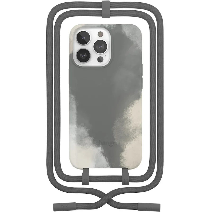 Husa de protectie Woodcessories Change Batik pentru iPhone 13 Pro, Anthracite Grey