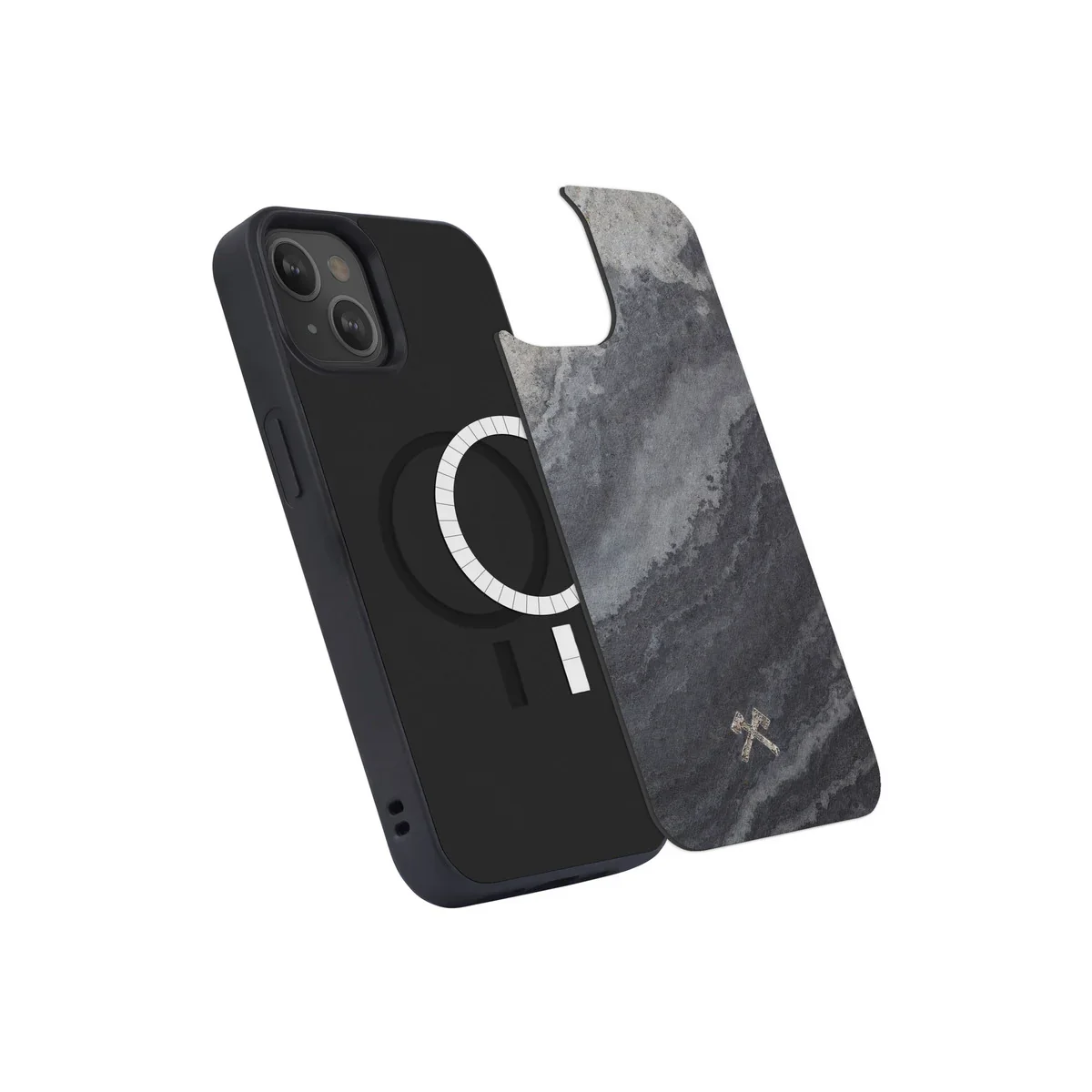 Husa de protectie Woodcessories cu MagSafe pentru iPhone 13, Camo Gray - Image 5