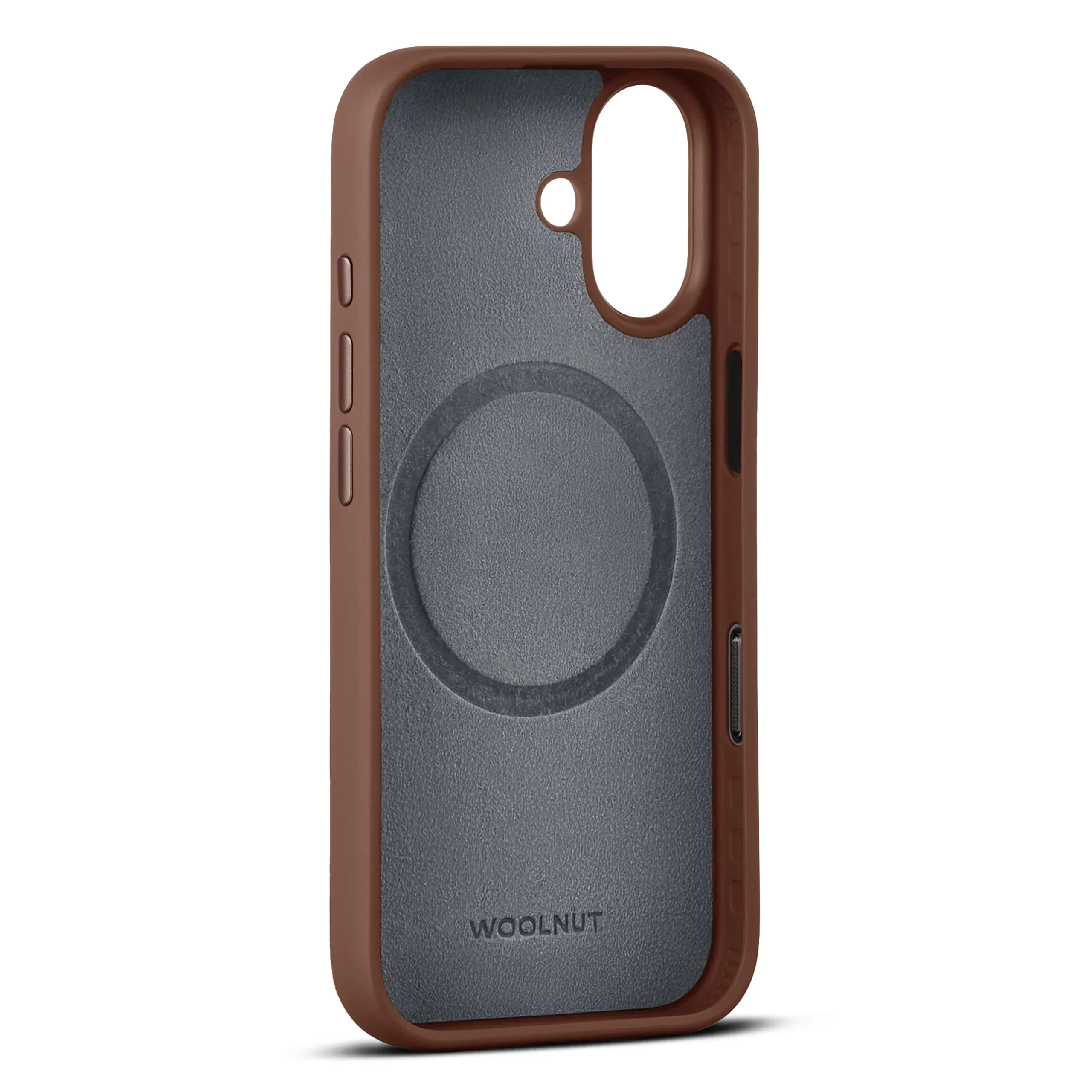 Husa de protectie Woolnut din piele pentru iPhone 17, Maro - Image 3