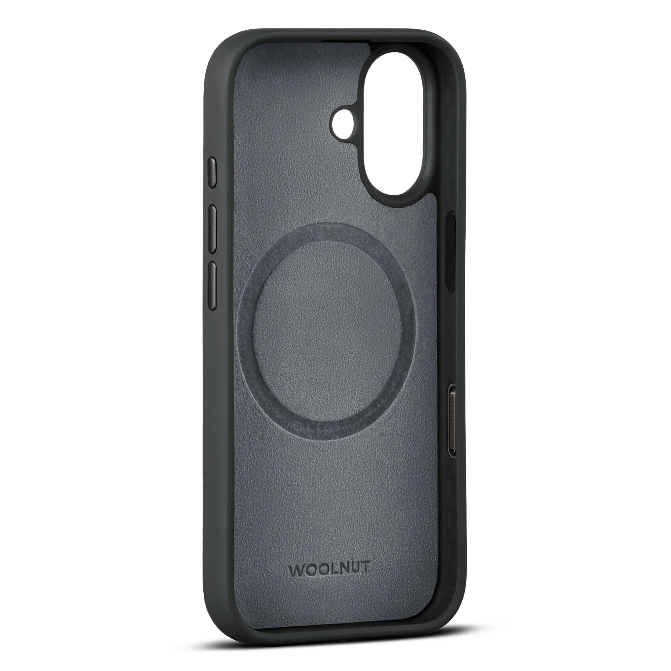 Husa de protectie Woolnut din piele pentru iPhone 17, Negru - Image 3