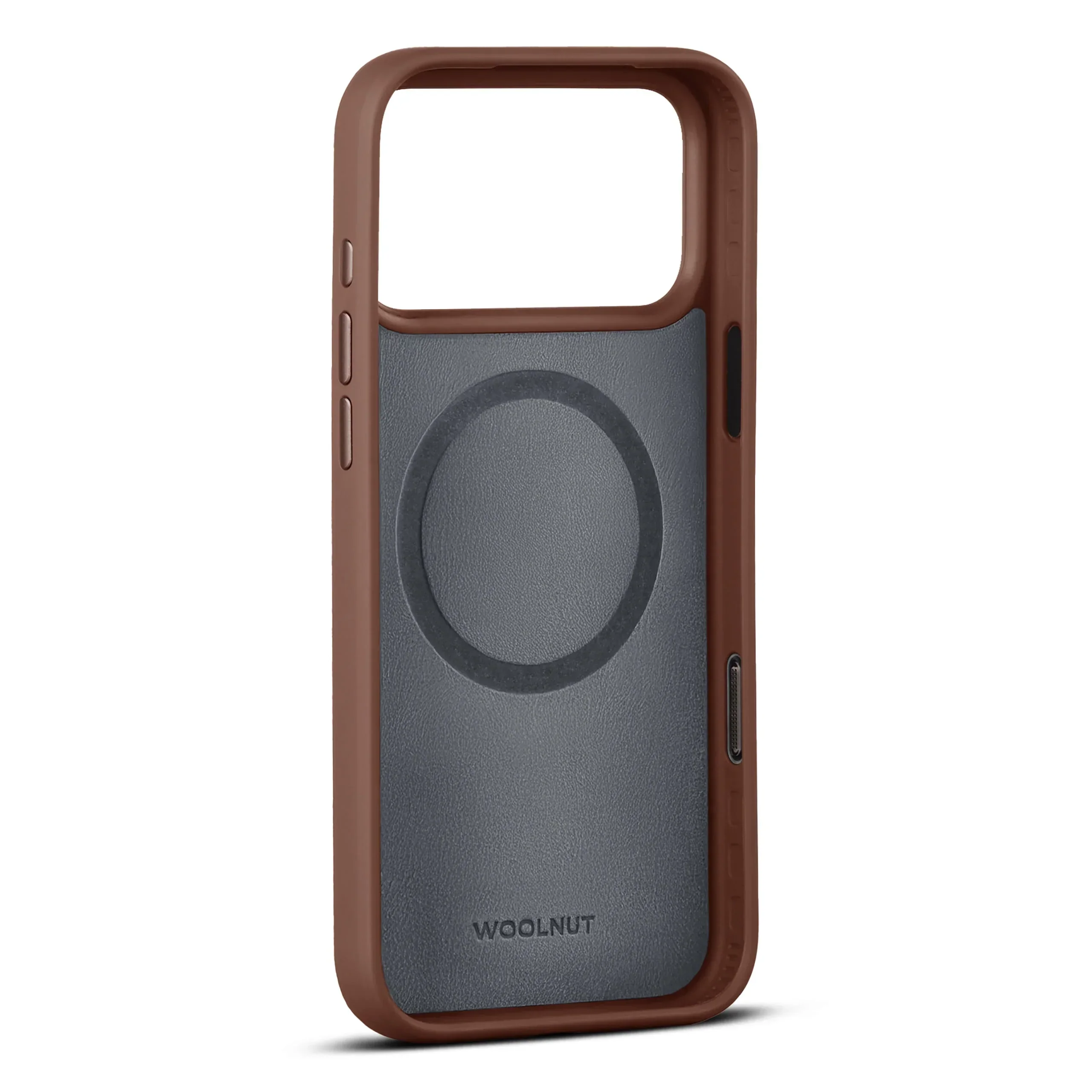 Husa de protectie Woolnut din piele pentru iPhone 17 Pro Max, Maro - Image 3
