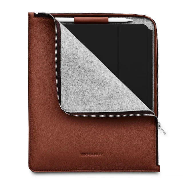 Husa de protectie Woolnut Folio pentru iPad Pro 13", Piele, Cognac - Image 2
