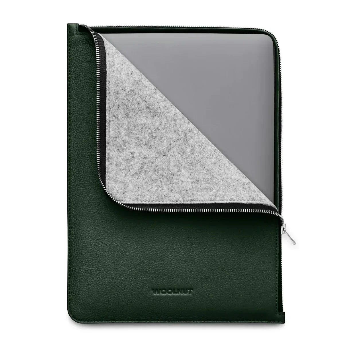 Husa de protectie Woolnut Folio pentru MacBook Pro (13" si 14"), MacBook Air 13", Piele, Verde - Image 2