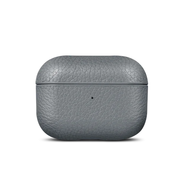 Husa de protectie Woolnut pentru AirPods Pro (gen.2), Piele, Gri