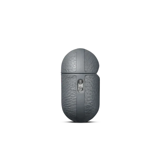 Husa de protectie Woolnut pentru AirPods Pro (gen.2), Piele, Gri - Image 4