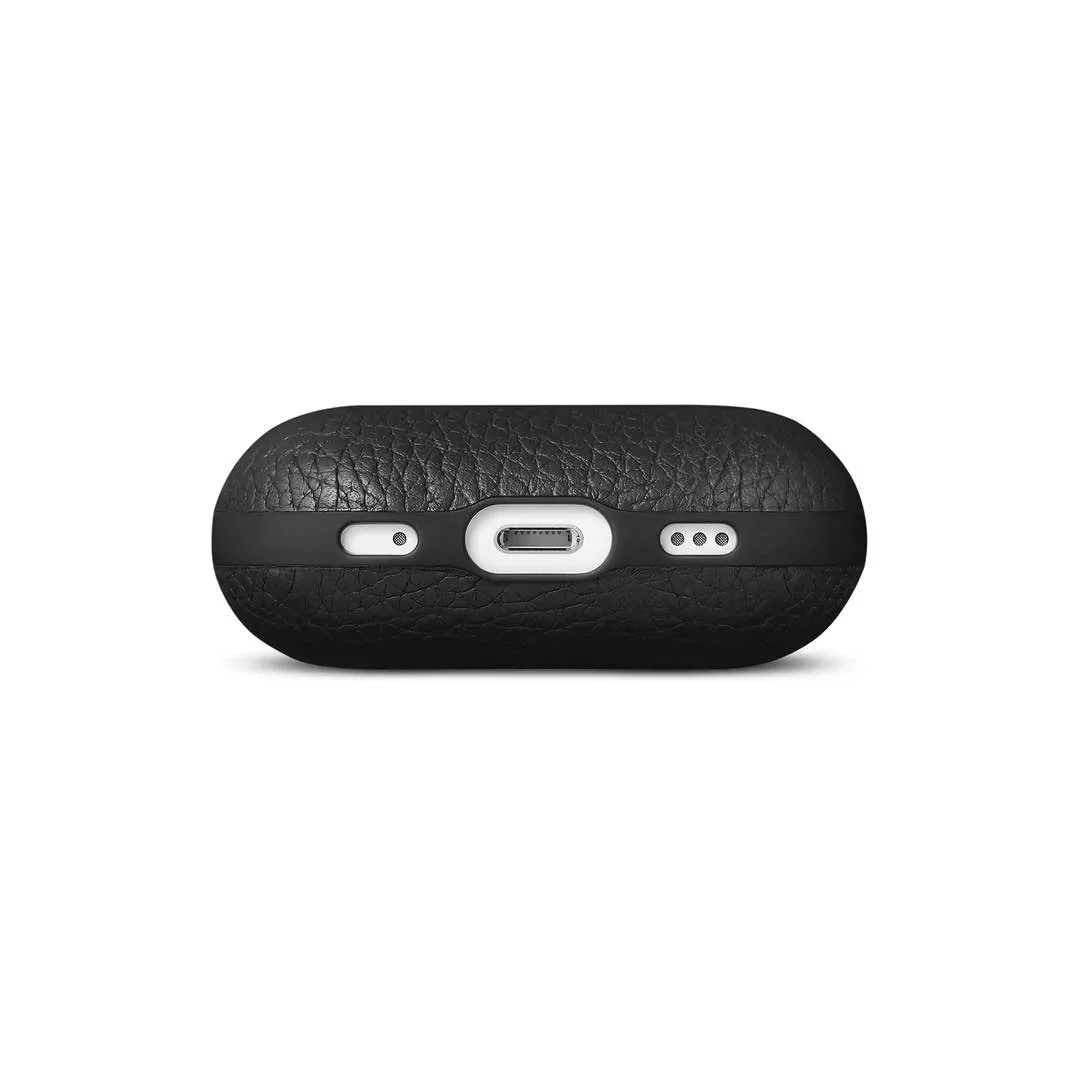 Husa de protectie Woolnut pentru AirPods Pro (gen.2), Piele, Negru - Image 5