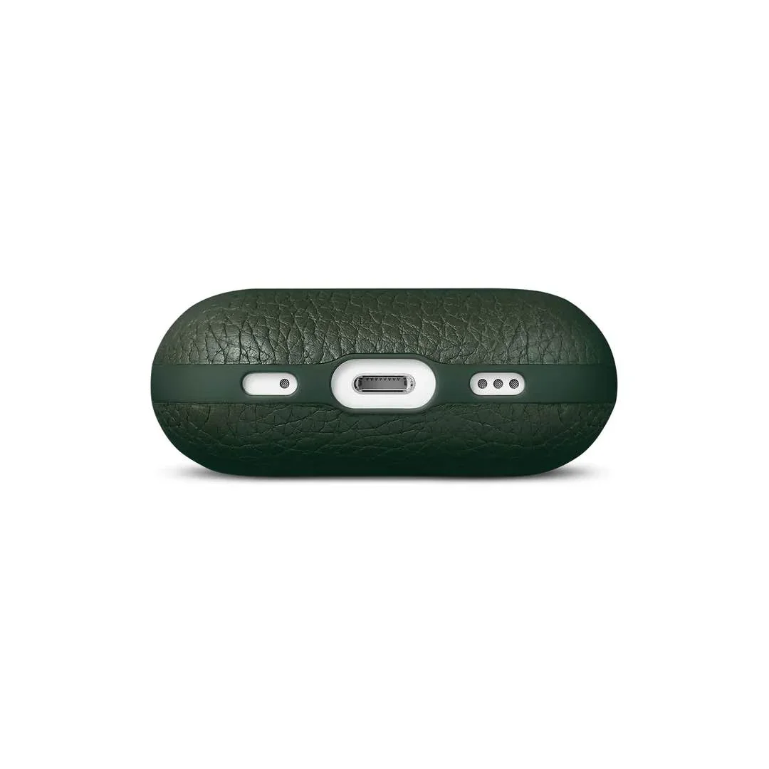 Husa de protectie Woolnut pentru AirPods Pro (gen.2), Piele, Verde - Image 5
