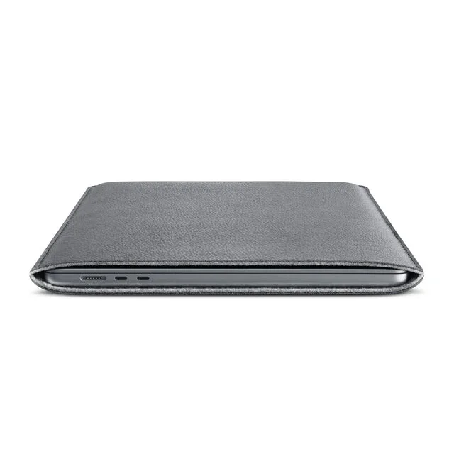 Husa de protectie Woolnut pentru MacBook Air 15", Piele, Gri - Image 5