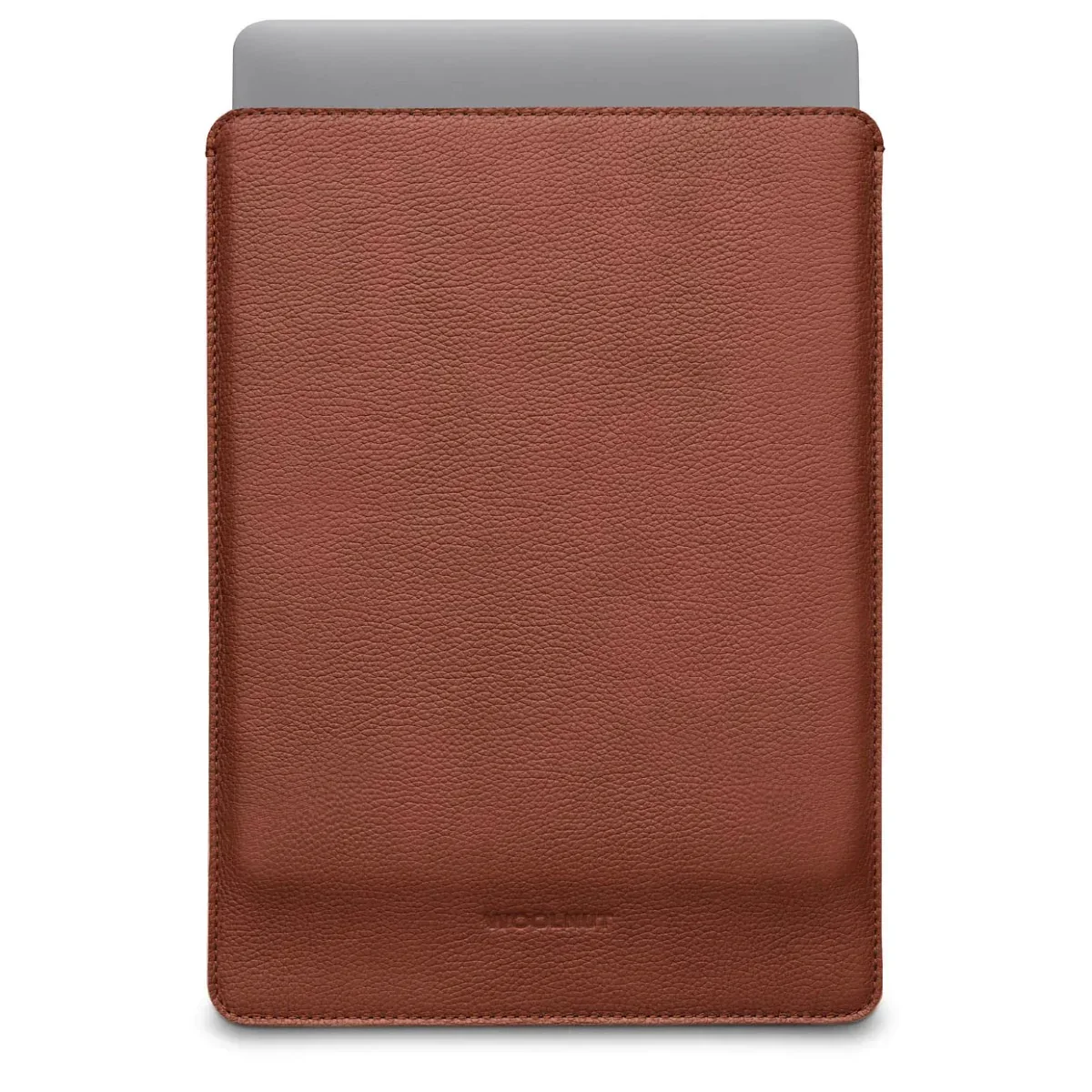 Husa de protectie Woolnut Sleeve pentru MacBook Pro 14", Piele, Cognac