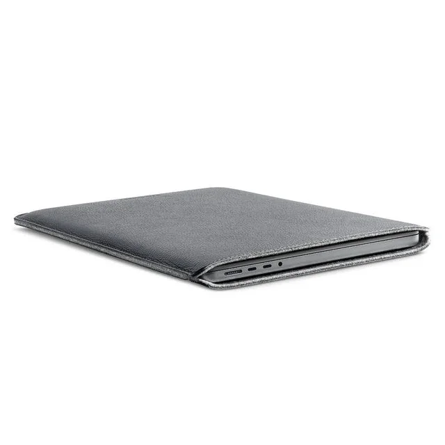 Husa de protectie Woolnut Sleeve pentru MacBook Pro 14", Piele, Gri - Image 4