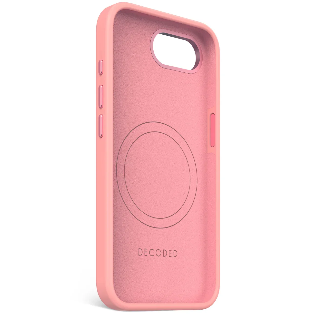 Husa Decoded anti-microbian cu MagSafe pentru iPhone 16e/17e, Silicon, BubbleGum Pink - Image 3