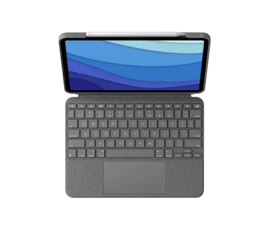 Husa Logitech Combo Touch cu tastatura si trackpad detasabile pentru iPad Pro 11" gen 1-4, US, Gri - Image 2