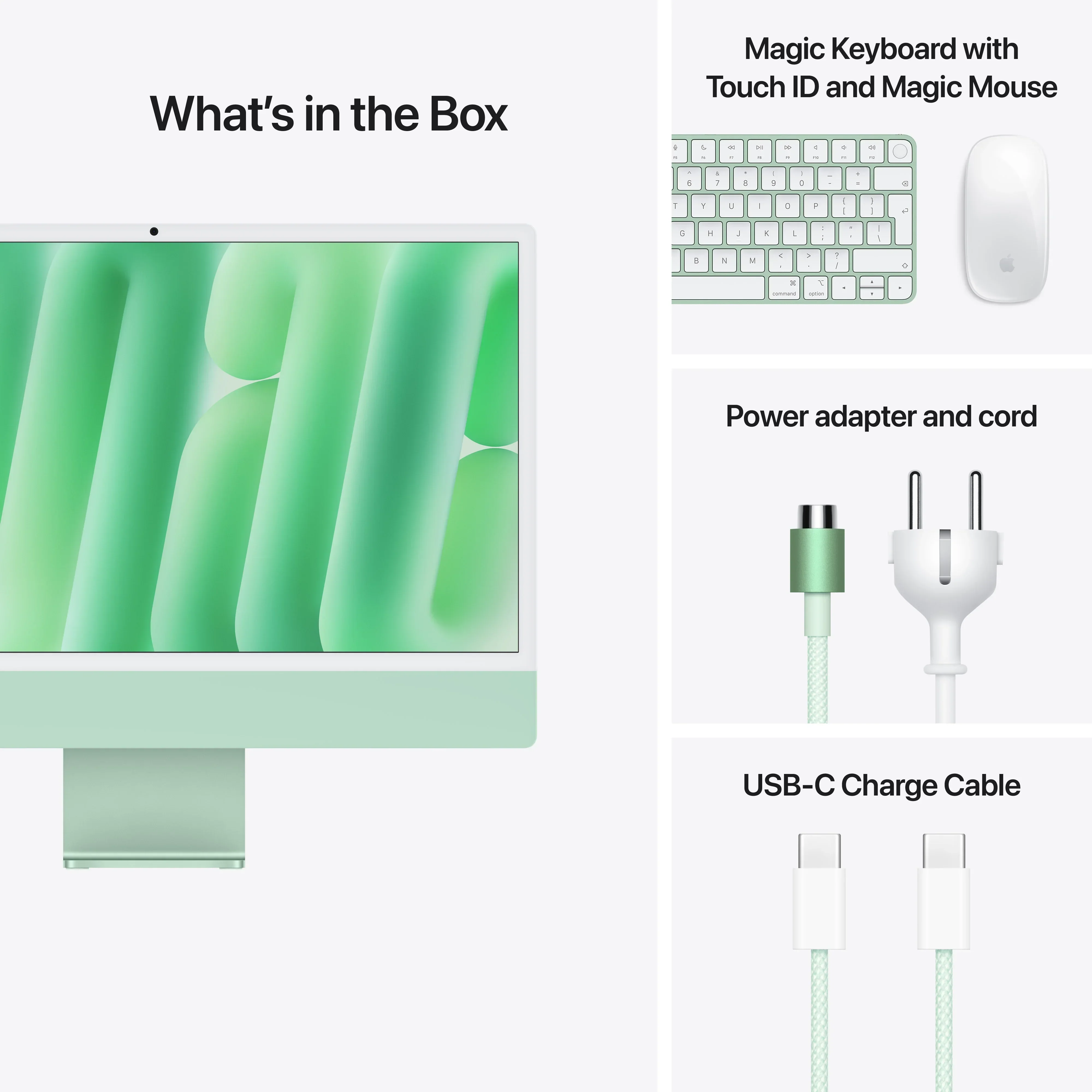 iMac 24" cu procesor Apple M4, 24", Retina 4.5K, 10 nuclee CPU si 10 nuclee GPU, 16GB, 256GB SSD, Verde, INT KB - Image 9
