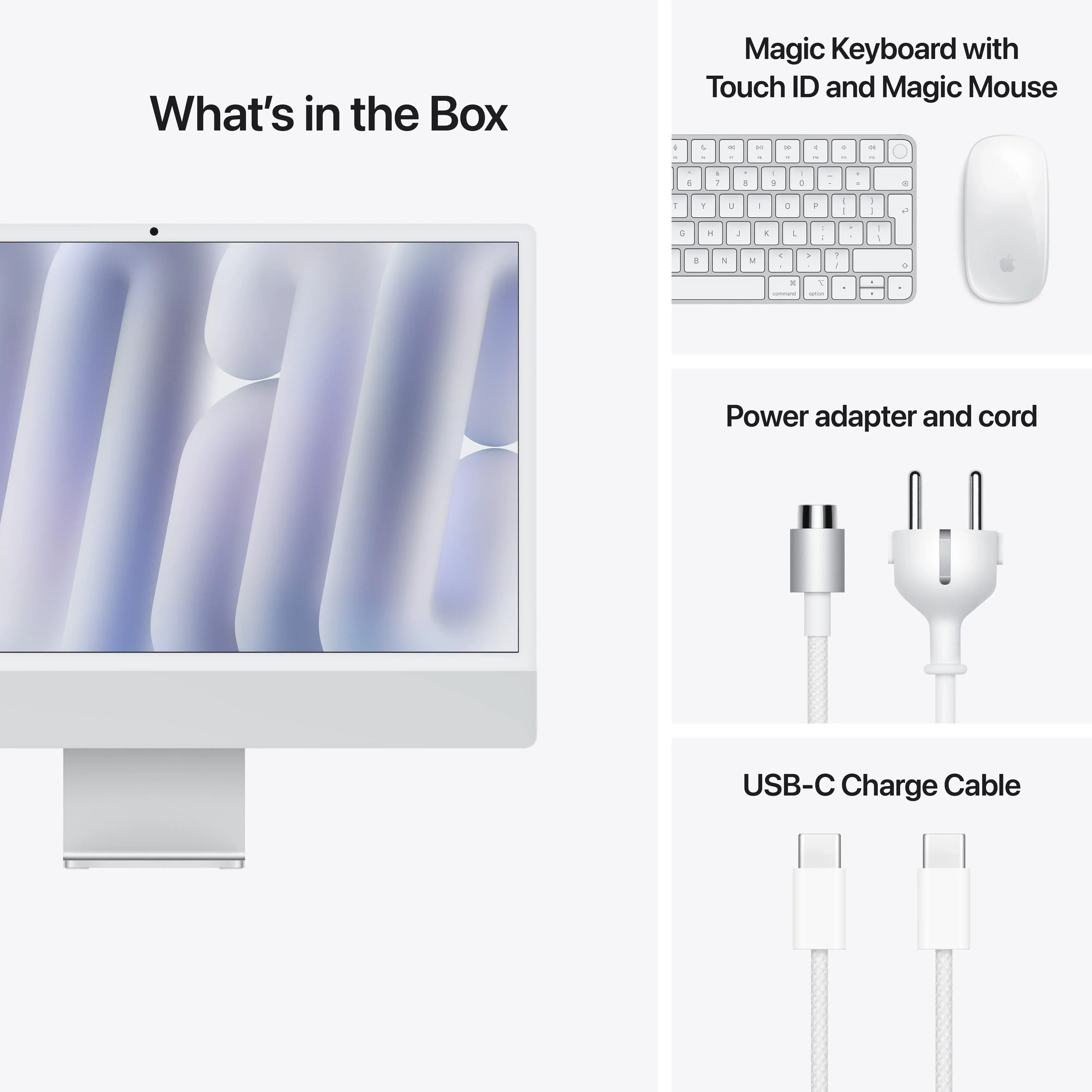 iMac 24" cu procesor Apple M4, 24", Retina 4.5K, 10 nuclee CPU si 10 nuclee GPU, 16GB, 512GB SSD, Argintiu, INT KB - Image 9