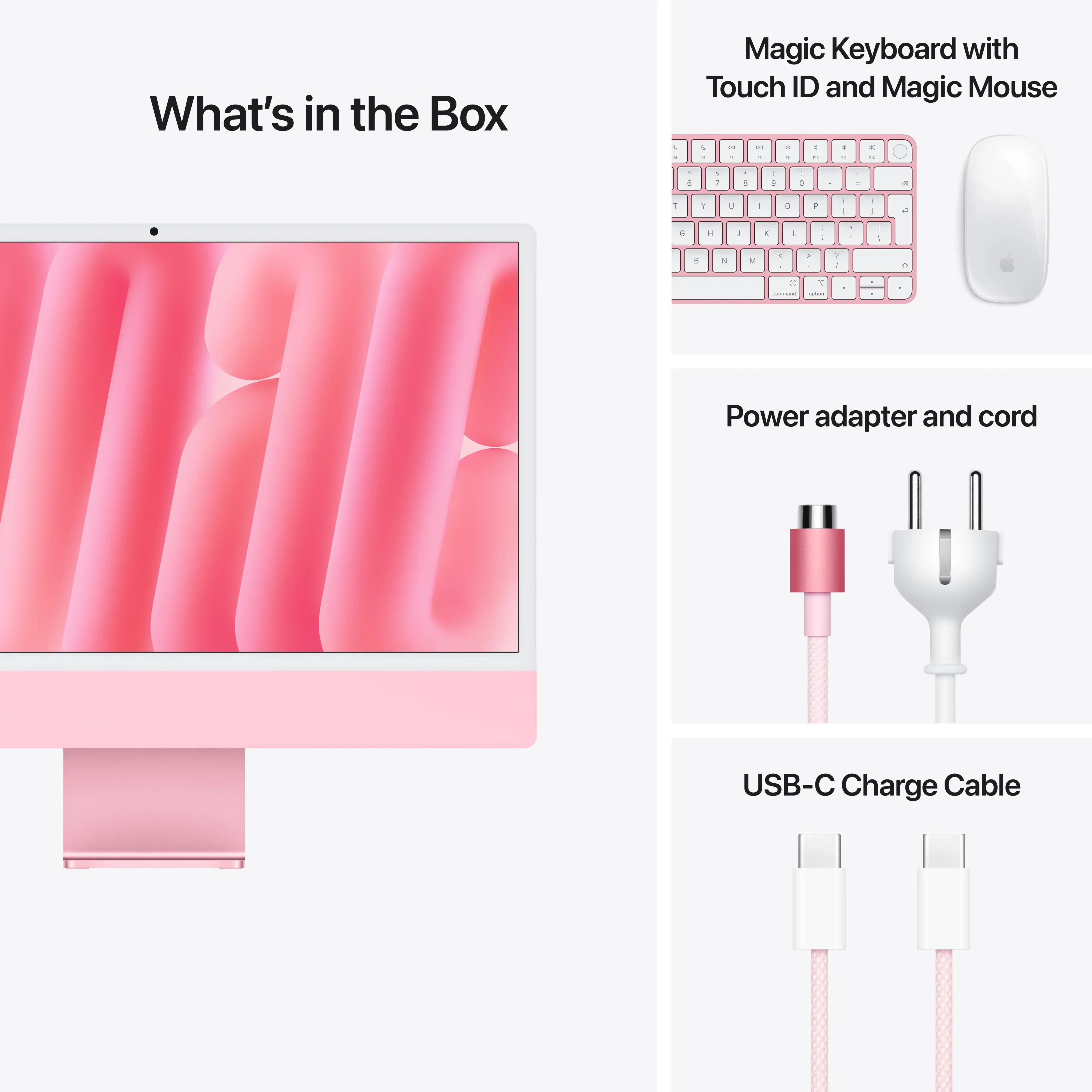 iMac 24" cu procesor Apple M4, 24", Retina 4.5K, 10 nuclee CPU si 10 nuclee GPU, 24GB, 512GB SSD, Roz, INT KB - Image 9