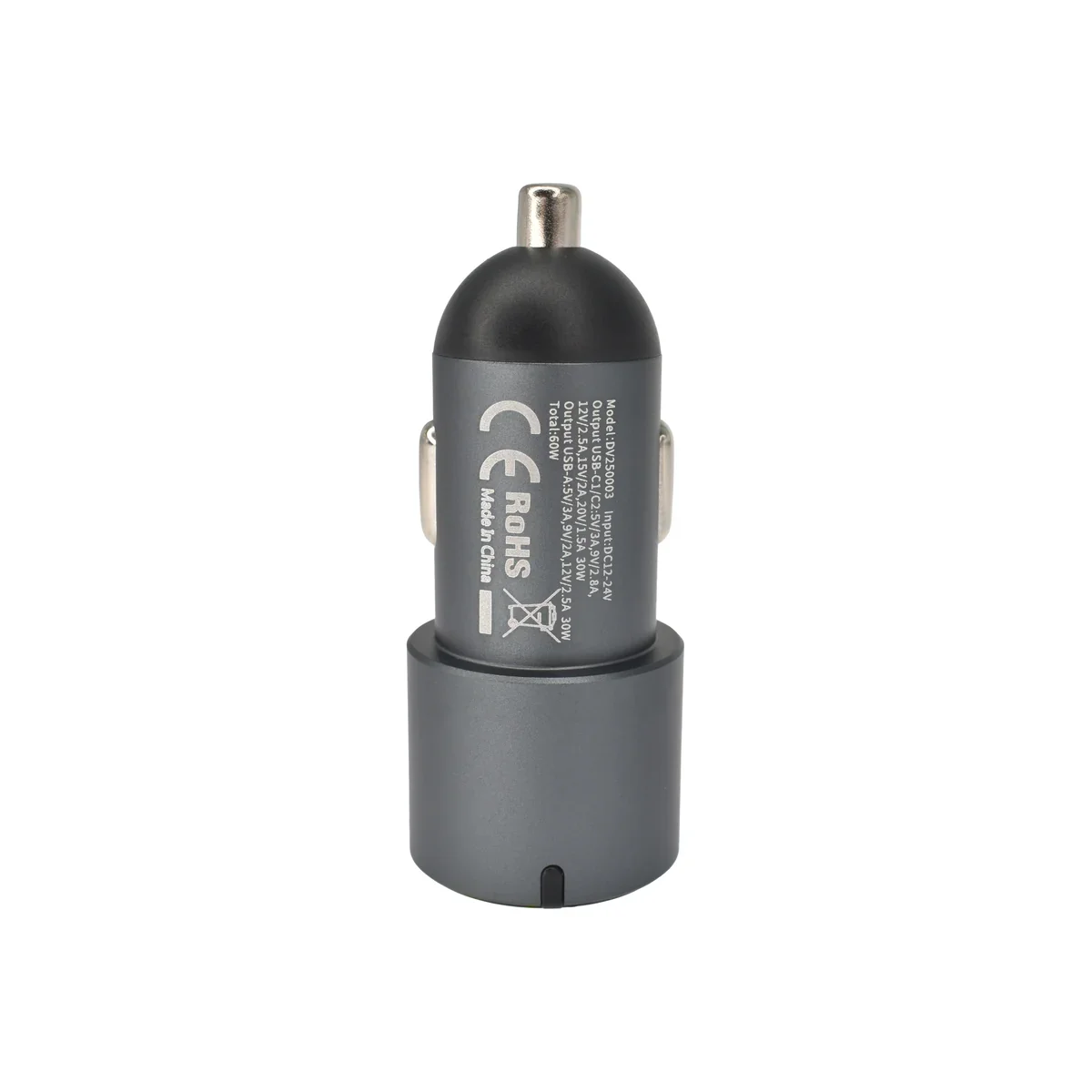 Incarcator auto Dviced Car charger 60W 1 USB-A, 2 USB-C - Gri - Image 4