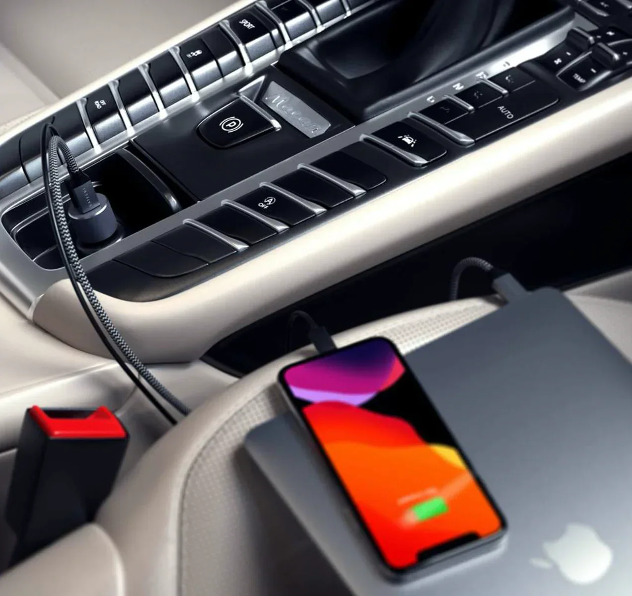 Incarcator auto Satechi 72W Type-C PD Car Charger - Space Gray - Image 2