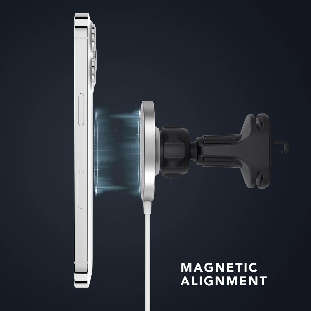 Incarcator auto Vonmählen Aura MagSafe, Alb - Image 4