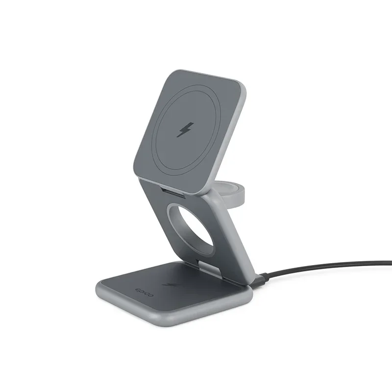Incarcator ISTYLE Mag+ Foldable Wireless Charger MagSafe, Gri Spatial
