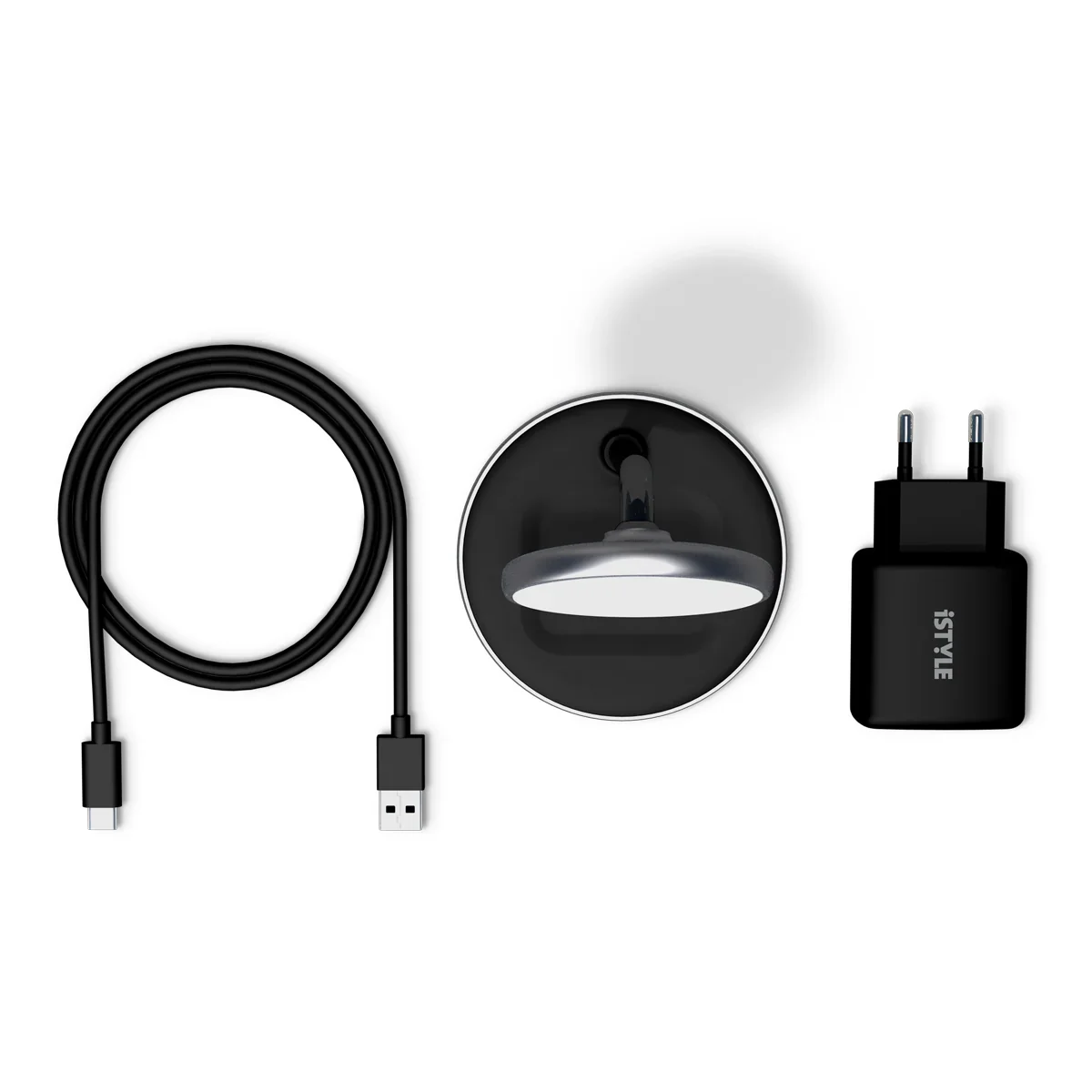 Incarcator iSTYLE Magnetic 2in1 Wireless, compatibil MagSafe, 15W/10W/7,5W + 18W QC, Negru - Image 5